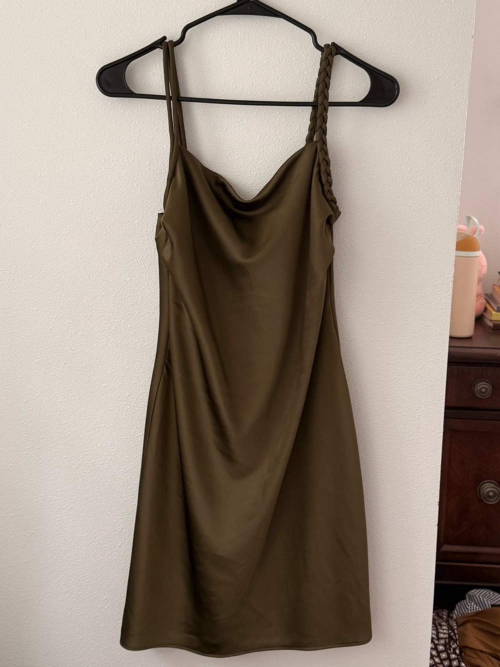 House of Harlow 1960 Olive Green Cowl Slip Dress